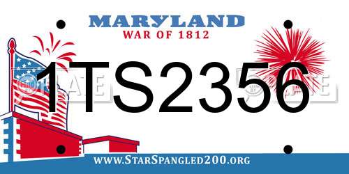 1TS2356 Maryland License Plate