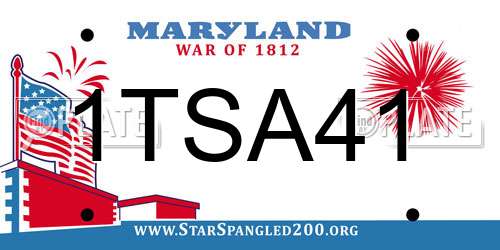 1TSA41 Maryland License Plate