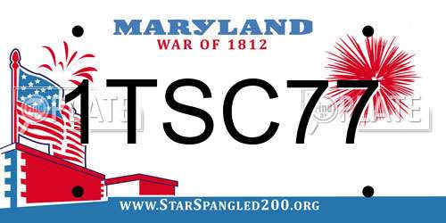 1TSC77 Maryland License Plate