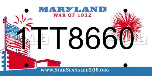 1TT8660 Maryland License Plate