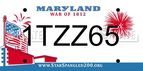 1TZZ65 Maryland License Plate