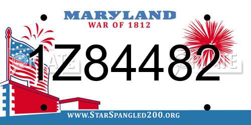 1Z84482 Maryland License Plate