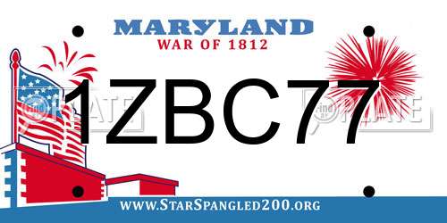 1ZBC77 Maryland License Plate
