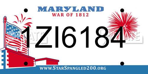 1ZI6184 Maryland License Plate
