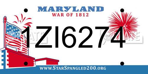 1ZI6274 Maryland License Plate