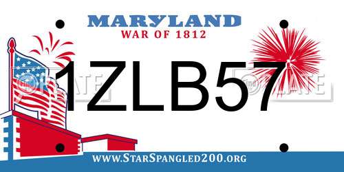 1ZLB57 Maryland License Plate