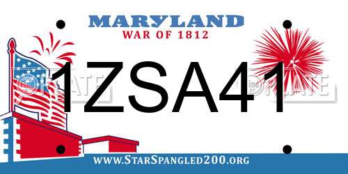 1ZSA41 Maryland License Plate
