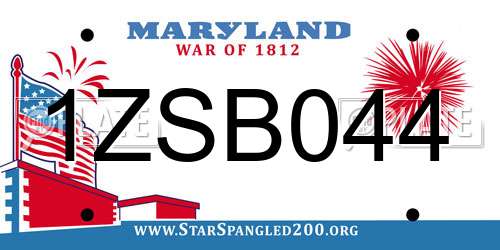 1ZSB044 Maryland License Plate