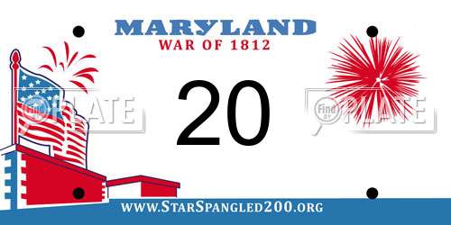 20 Maryland License Plate