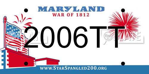 2006TT Maryland License Plate