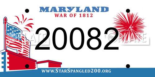 20082 Maryland License Plate
