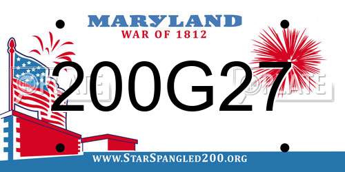 200G27 Maryland License Plate
