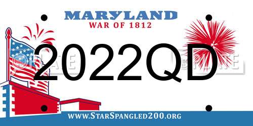2022QD Maryland License Plate