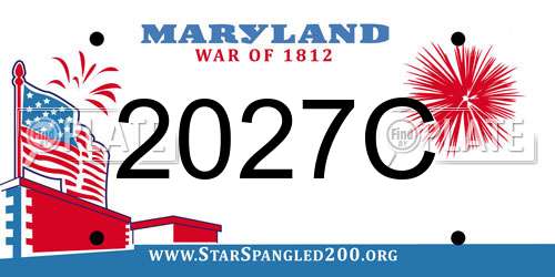 2027C Maryland License Plate