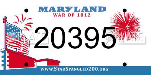 20395 Maryland License Plate