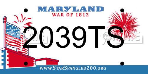 2039TS Maryland License Plate