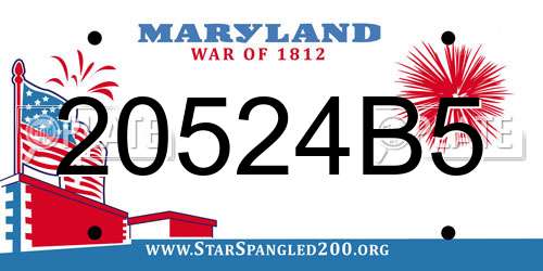 20524B5 Maryland License Plate
