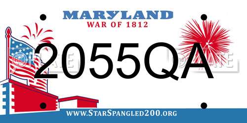 2055QA Maryland License Plate