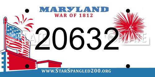 20632 Maryland License Plate