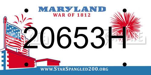 20653H Maryland License Plate