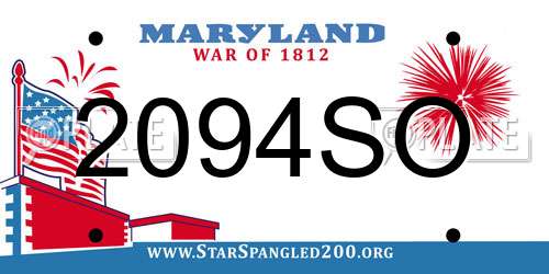 2094SO Maryland License Plate