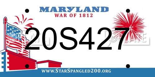 20S427 Maryland License Plate