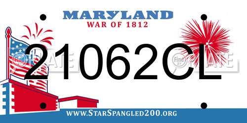 21062CL Maryland License Plate