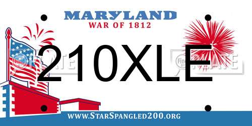 210XLE Maryland License Plate