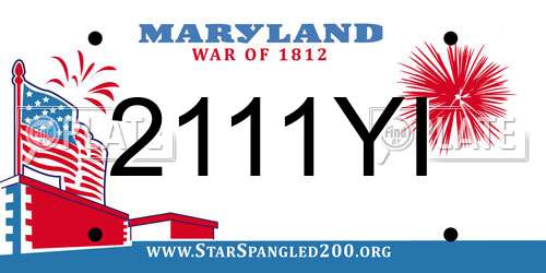 2111YI Maryland License Plate