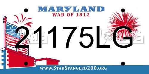 21175LG Maryland License Plate