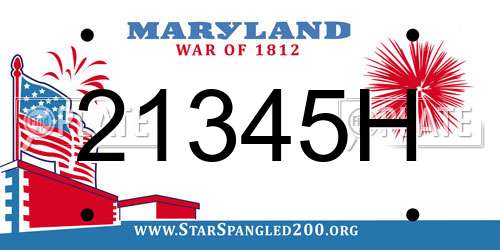21345H Maryland License Plate