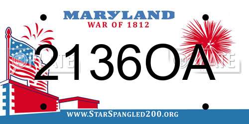 2136OA Maryland License Plate