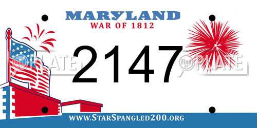2147 Maryland License Plate