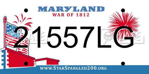 21557LG Maryland License Plate