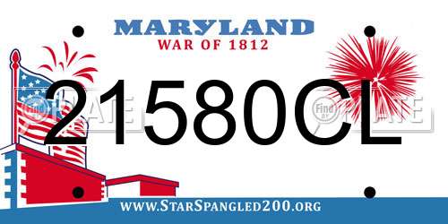 21580CL Maryland License Plate