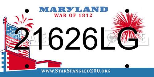 21626LG Maryland License Plate