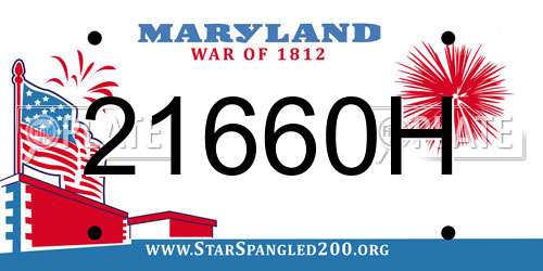 21660H Maryland License Plate