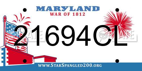 21694CL Maryland License Plate