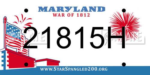 21815H Maryland License Plate