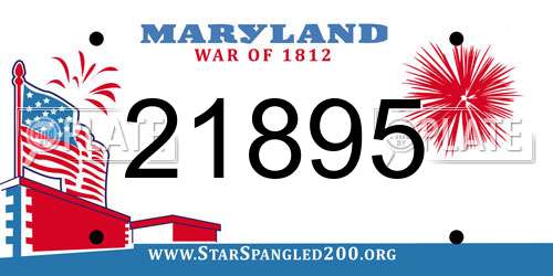 21895 Maryland License Plate