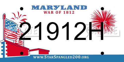 21912H Maryland License Plate