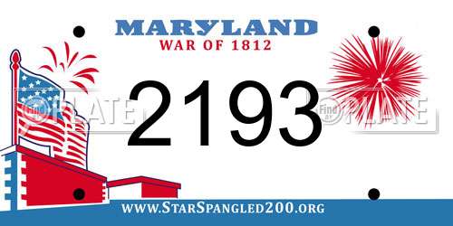 2193 Maryland License Plate