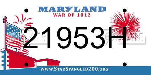 21953H Maryland License Plate