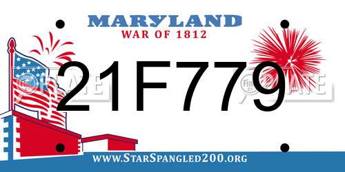 21F779 Maryland License Plate