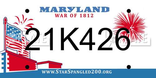 21K426 Maryland License Plate