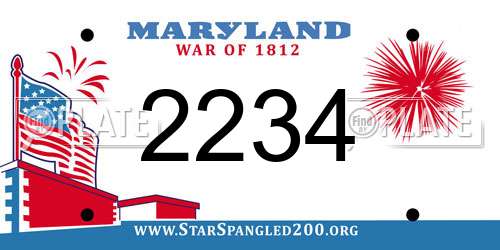 2234 Maryland License Plate
