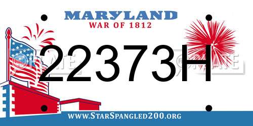 22373H Maryland License Plate