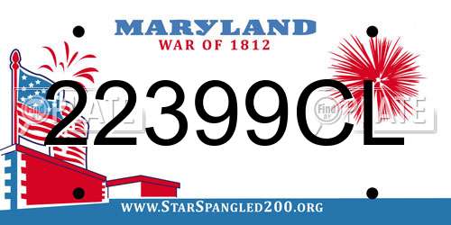 22399CL Maryland License Plate
