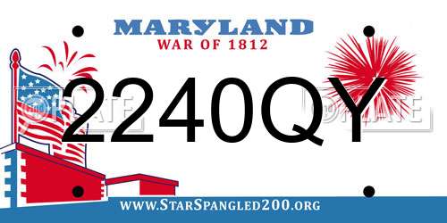 2240QY Maryland License Plate