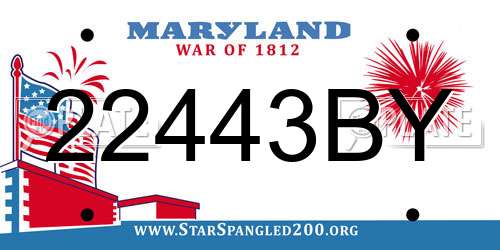 22443BY Maryland License Plate